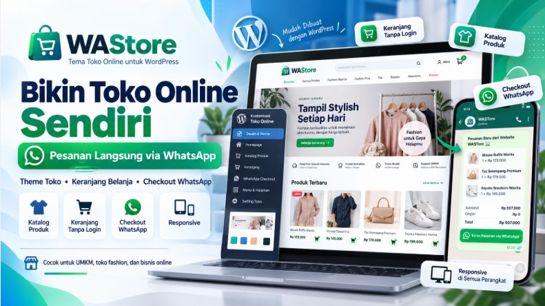 wastore - theme wordpress toko online whatsapp